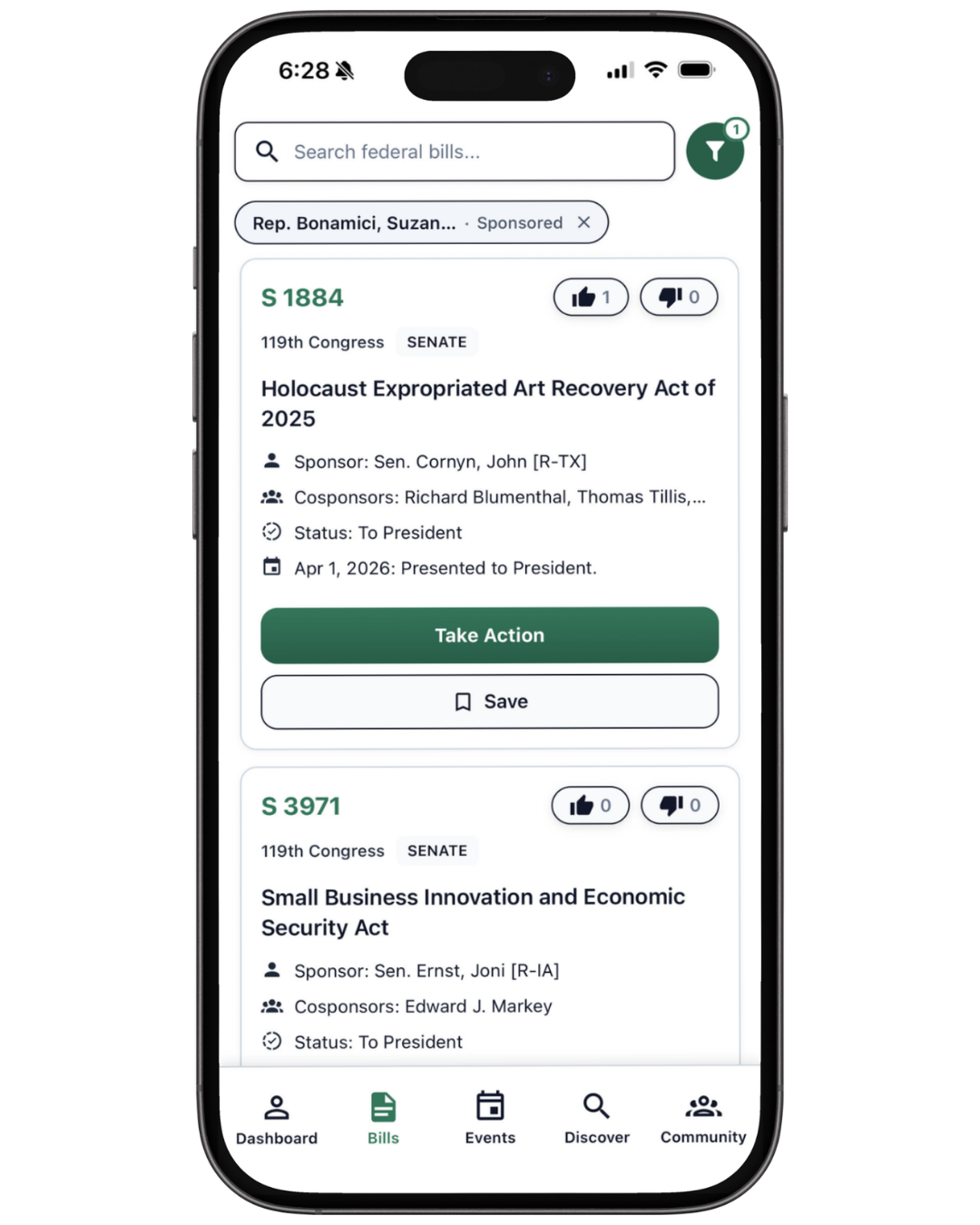 CivixThread app — Explore federal legislation