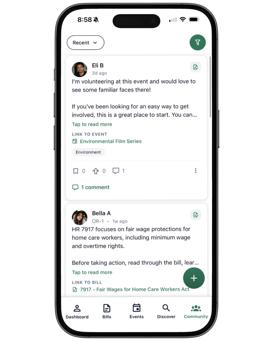 Community feed preview 1 of 3