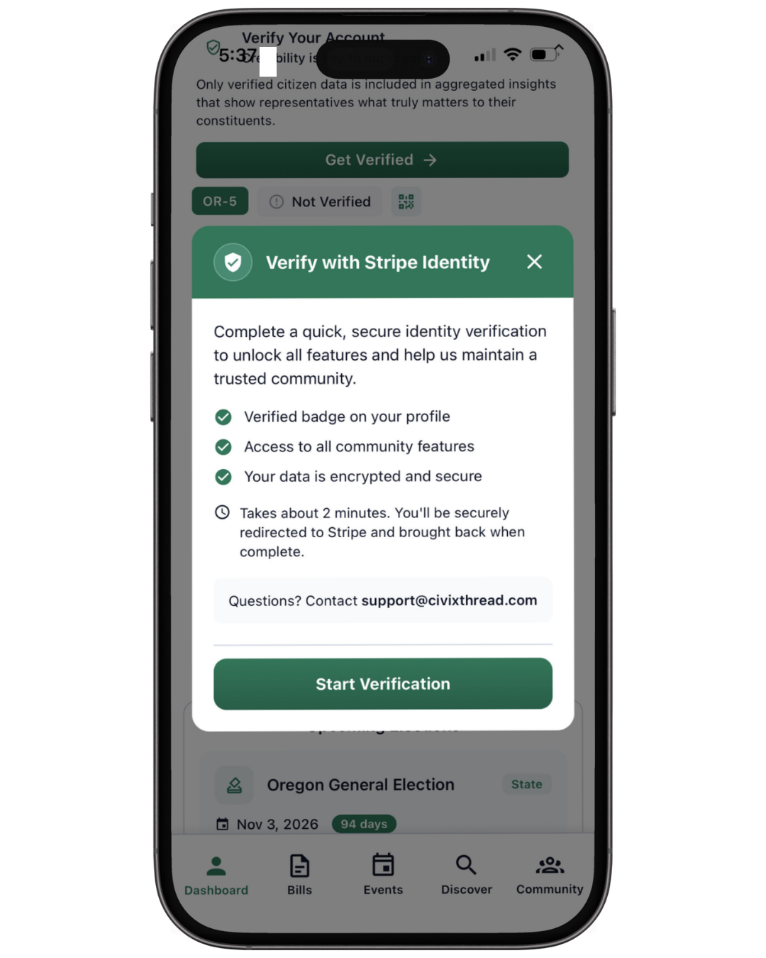 Verified presence preview